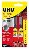 UHU 3-62686 Sekundenkleber Ultra Fast Liquid 2x3g Blister (Verpackung kann...