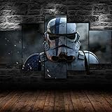 GSDFSD 5 Teilig Art Bilder Wandbild Leinwand Sturmtruppler Star Wars Movie...