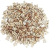 DLUSZERT 400 Stück Kleine Holzbuchstaben, 15MM Buchstaben aus Holz zum Basteln und...