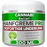 HANF CREME RELIEF PRO FÜR GELENKE UND MUSKELN | Kühlende Wirkung | Nacken Schultern...