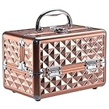 COSTWAY Beauty Case Schminkkoffer Kosmetikkoffer, Schmuckkoffer 23 x 15 x 18cm,...