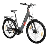 TELEFUNKEN E-Bike Damen 27,5 Zoll, Elektrofahrrad Mittelmotor, 7-Gang Shimano...