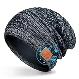 COTOP Mütze Bluetooth Herren, Winter Beanie mit Kopfhörer, Warme Fleece Strickmütze...