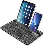 ASHU Bluetooth Tastatur für Tablet, Multi-Device Bluetooth-Tastatur wiederaufladbar...