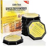 com-four® 8X Ungeziefer Köder-Falle, anwendungsfertige Köder-Dosen zur zuverlässigen...