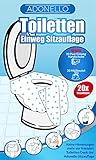 Adonello Toilette Sitz Auflage 20er Set, Einweg Toiletten Sitzbezug, 20...