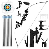 Dostyle Recurve Bogen Takedown Bogenschießen Pfeil und Bogen Set Jagd Langbogen Kit 40...