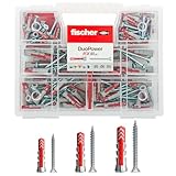 Fischer 544546 Duopower Kit Universaldübel mit Schraube, farblos.