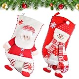 YCSYHQQX 2pcs 45 * 28cm Weihnachtsstrumpf Personalisiert Groß Nikolausstiefel zum...