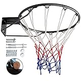 Dripex Massiver Basketballkorb Ø45 cm mit Basketballnetz Wandmontage mit...