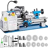 VEVOR Metalldrehmaschine 550W Mini Präzisions Drehmaschine 7x 14 Zoll...