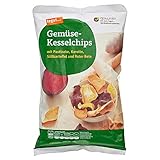 tegut... Gemüsechips-Kesselchips mit Pastinake, Karotte, Süßkatoffel und roter Bete (1...