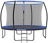 SONGMICS Trampolin Ø 305 cm, Gartentrampolin für Kinder mit Sicherheitsnetz, 180 cm hohe...