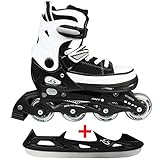 Cox Swain Sneak 2in1 größenverstellbare Kinder Inline Skates und Schlittschuhe mit PU...