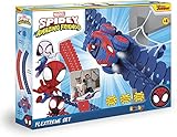 Smoby Toys - Spidey FleXtreme Rennbahn-Set (blau-rot) - flexible Kinder-Rennbahn...