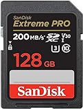 SanDisk Extreme PRO SDXC UHS-I Speicherkarte 128 GB (V30, Übertragungsgeschwindigkeit 200...