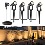 NIORSUN Gartenbeleuchtung LED, Warmweiß 3000K LED Strahler, IP67 Wasserdichter...