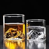 NLDGR Whiskygläser-Geschenkset Mont Mountain Crystal Bourbon Whiskeygläser, 2...