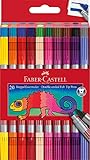 FABER-CASTELL 151119 - Filzstifte Set 20-teilig, Doppelfasermaler für Kinder und...