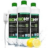 BiOHY Laminatreiniger (3 x 1 Liter) + Dosierer | 2 in 1 Laminatpflege &...