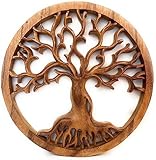 Trintura Lebensbaum Holz 20 cm Wandbild Akazien Holz Baum des Lebens Geschenkidee Wanddeko...