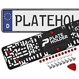 PLATEHOLDER® rahmenlose Kennzeichenhalter Premium | Nummernschildhalterung Auto...