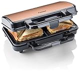 Bestron XL Sandwichmaker, Antihaftbeschichteter Sandwich-Toaster für 2 Sandwiches, inkl....