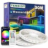 TENDIST LED Strip Aussenbereich 30m, Led Wasserdicht IP65 Outdoor Streifen, 12V...