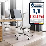 Office Marshal® Bodenschutzmatte in Trendfarben | 90 x 120 cm für Hartböden | ohne...