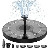 AISITIN Solarbrunnen für Draussen, 2.5W Solar Springbrunnen für Außen mit 6...