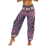 Nuofengkudu Frau Hippie Harems Hose Pumphose Haremshose Aladdinhosen Boho...