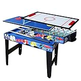 FBITE Tischfußball 4-in-1-Billardspieltisch, Tischfußball, Hockey, Tischtennis,...