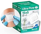 Medrull Wundverband Steril 6x7 cm 75 Stück Einzeln verpackt Ultra Pore SOFT Wundpflaster...