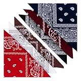 KEVOLLA Bandana Herren NickitŸcher Baumwolle Set Bandana Halstuch Herren Baumwolle 6 Pack...