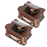 Phonograph Dekoration Ornament Zuhause Modell Harz Grammophon Handwerk Geschenke Ornamente...