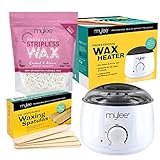 Mylee Waxing Set mit Wachswärmer, Waxing Perlen 500g, Holzspatel, Wax ohne...