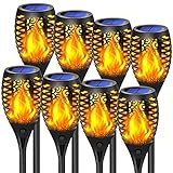 Marlrin Garten Fackeln Solarleuchte solar,8pack Gartenfackeln flamme Solar...