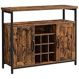 VASAGLE Sideboard, Küchenschrank, Aufbewahrungsschrank, Weinschrank, 2 Türen, 100 x 35 x...