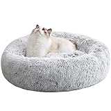 Western Home Hundebett rund Katzenbett Hundekissen Flauschig Katzenkissen Weich katzenkorb...