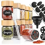 Porada 10 stapelbare Gewürzstreuer Set 90ml Gewürzbehälter Set Behälter für...