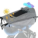 WD&CD Sonnensegel Kinderwagen mit UV Schutz 50+ und Wasserdicht, Double layer fabric mit...