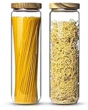 ALFRED & ELSE® Spaghetti Aufbewahrung [2x1700ml] Spaghetti Glas Vorratsgläser...