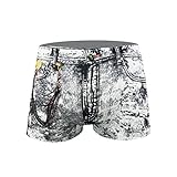 Trunks Herren Kurz Boxer Briefs Printed Weiche Retroshorts Slip Atmungsaktive Komfortabel...