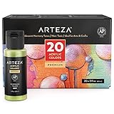 ARTEZA Acrylfarben Set irisierend, 20 Chamäleonfarben in Harmonie-Farbtönen,...