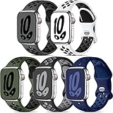 Dirrelo 5 Stück Sportarmband Kompatibel mit Apple Watch Armband 44mm 49mm 45mm 42mm,...