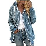 duxyoz Fleece-Sweatshirt für Damen, langärmelig, lässig, Fleece-Jacken, Winter, warm,...