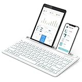 Doraby Beleuchtete Bluetooth Funktastatur, Kabellose Wiederaufladbare QWERTZ Tastatur mit...