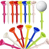 Lusofie 50 Stück Golf Tees Kunststoff 83 mm Golftee Lang Plastik Golf Tees 3 1/4 Golf...