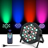 LED Par Strahler 36 LED 72W Discolicht Partylicht RGB DMX512 mit Fernbedienung,...