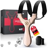 HITX® Zwille Steinschleuder Profi für Jagd - Slingshot Schleuder für Jede...